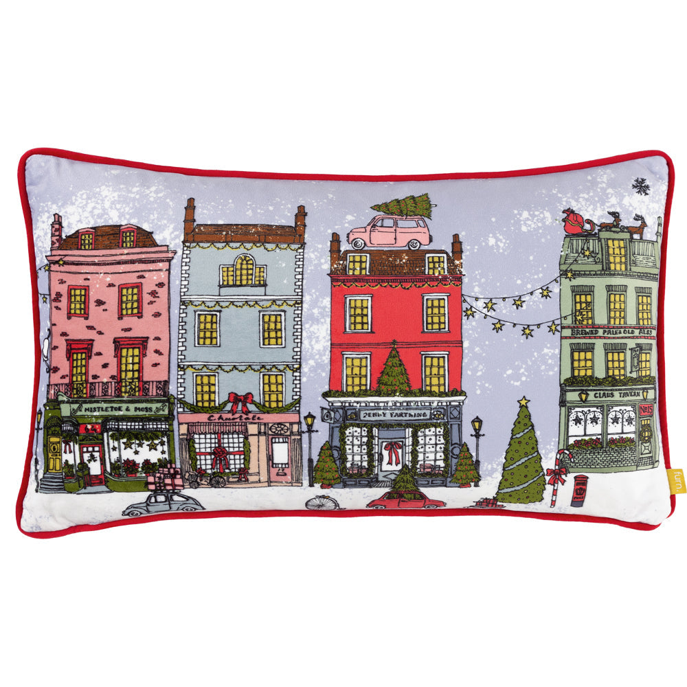 Christmas Spirit Festive Cushion Lilac