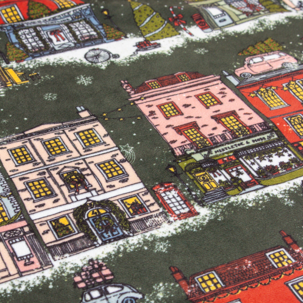 Christmas Spirit Printed Velvet Xmas Sack