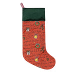 Christmas Spirit Printed Velvet Xmas Stocking