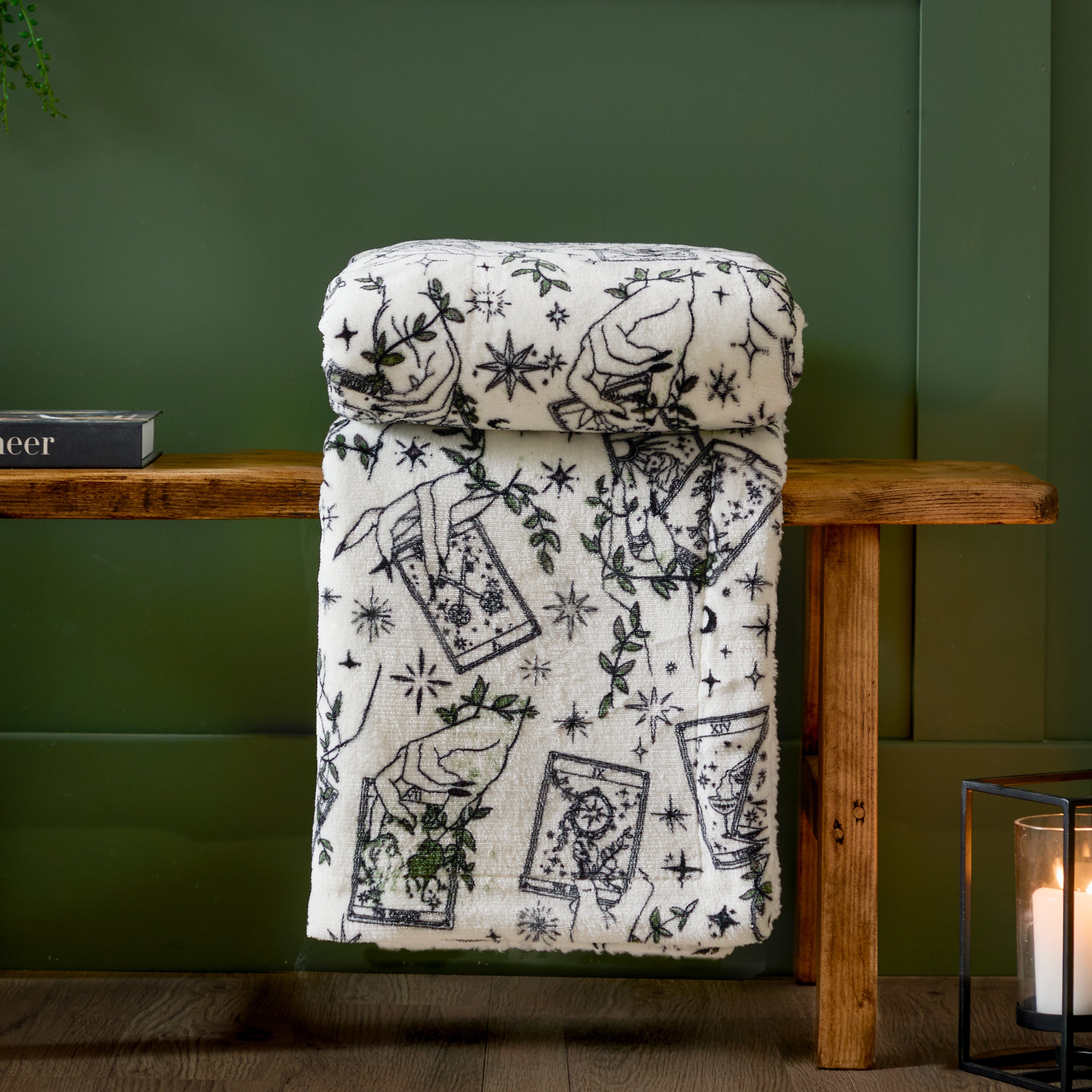 Celestial Stories Printed Sherpa Fleece Throw