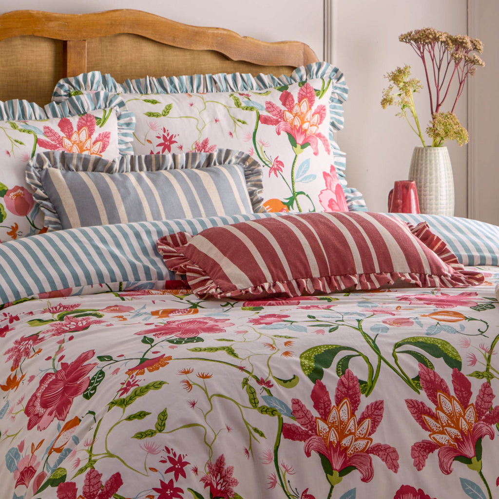 Carmon Stripe Ruffle Cushion