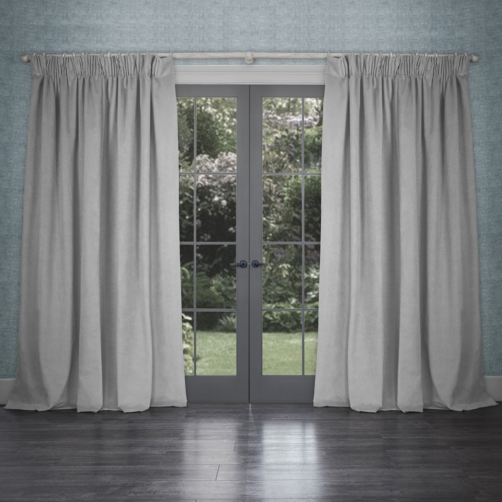 Cube Velvet Pencil Pleat Curtains