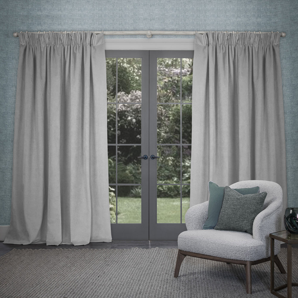 Cube Velvet Pencil Pleat Curtains