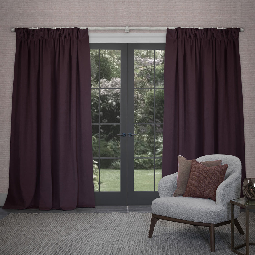 Cube Velvet Pencil Pleat Curtains