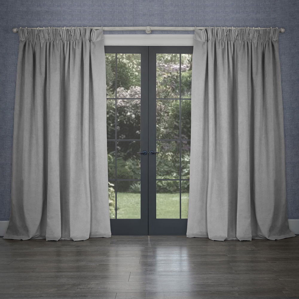 Cube Velvet Pencil Pleat Curtains