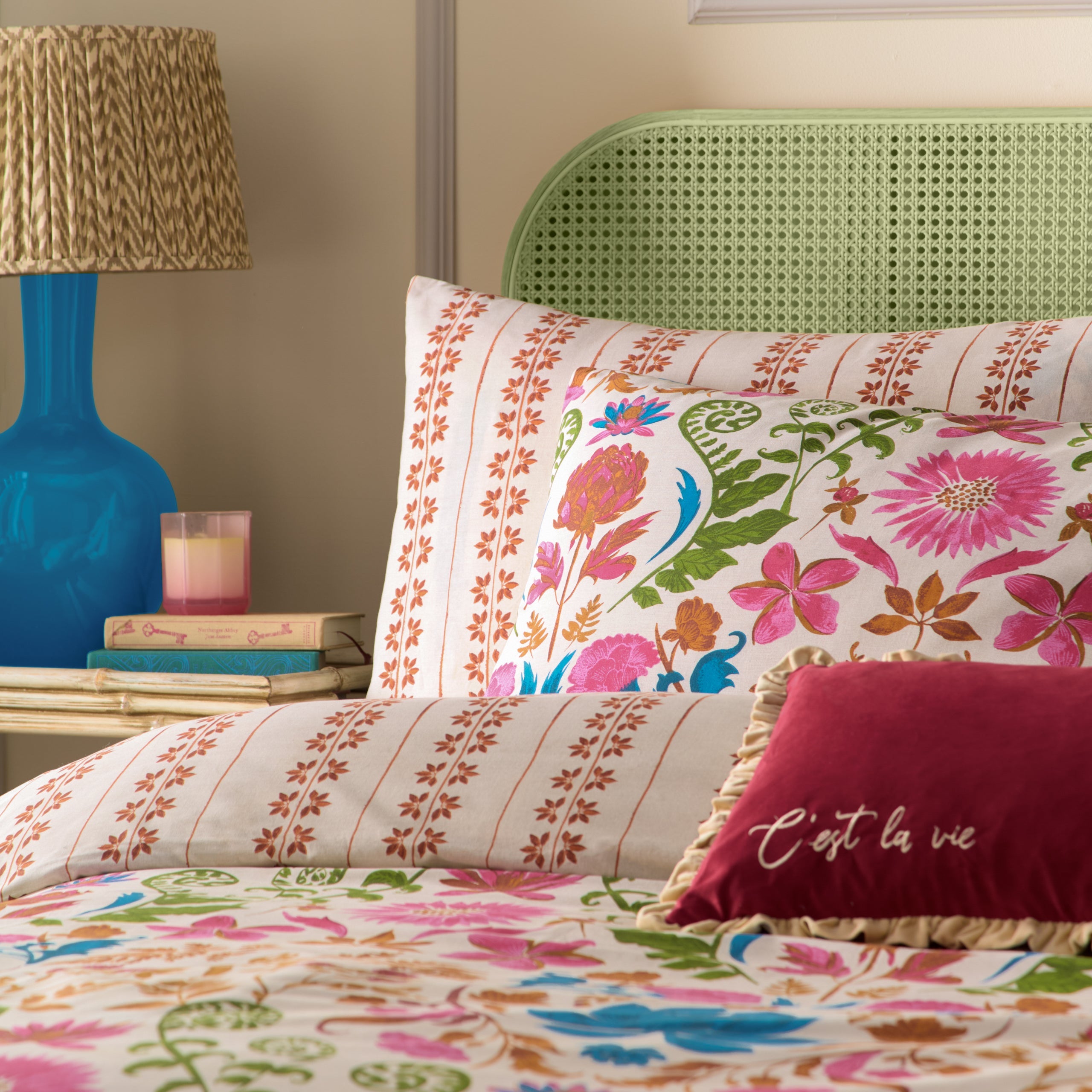 Curious Lotus Exotic Floral Duvet Cover Set
