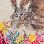 Country Wilds Blossom Hare Printed Cushion