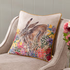 Country Wilds Blossom Hare Printed Cushion