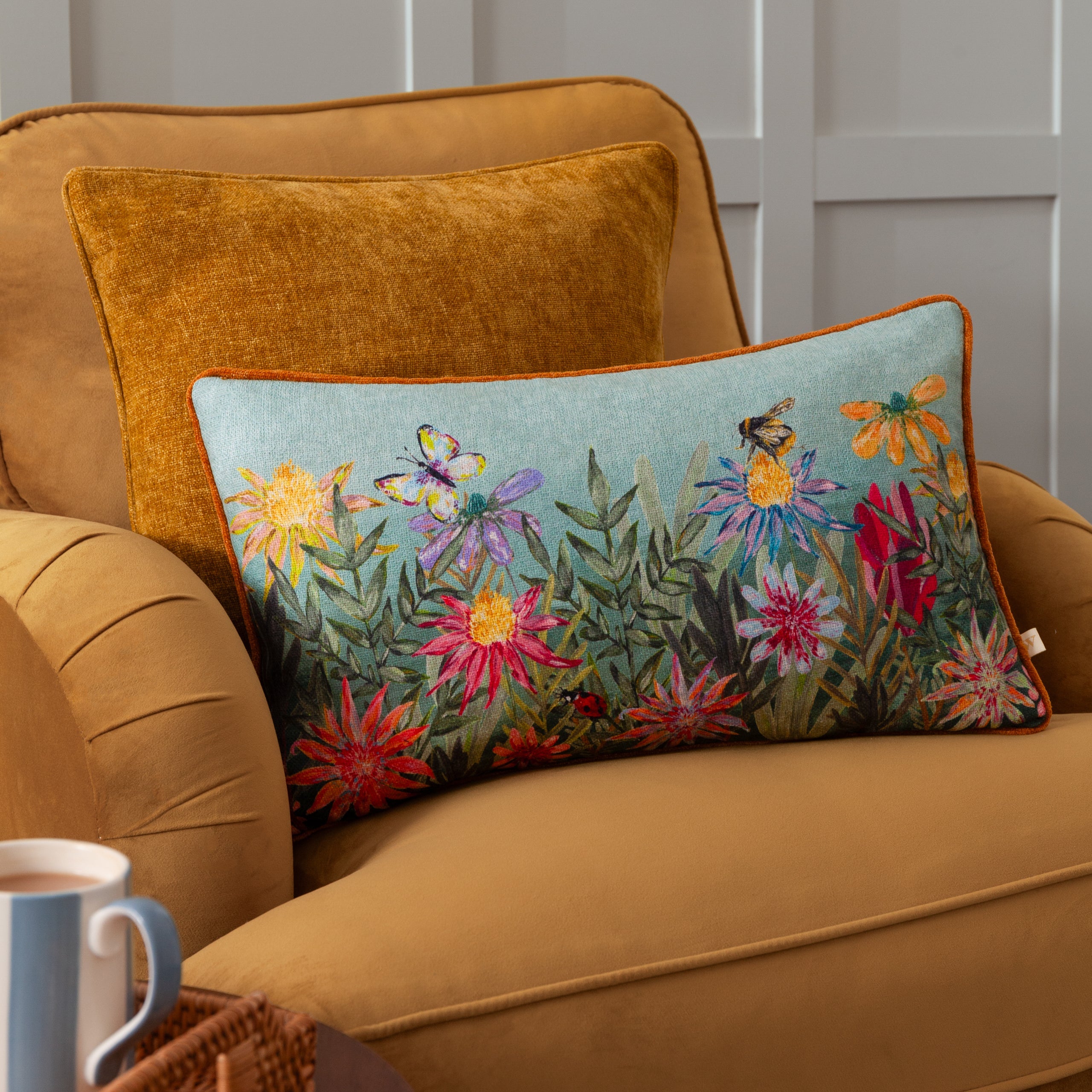 Country Wilds Blossom Meadow Printed Cushion