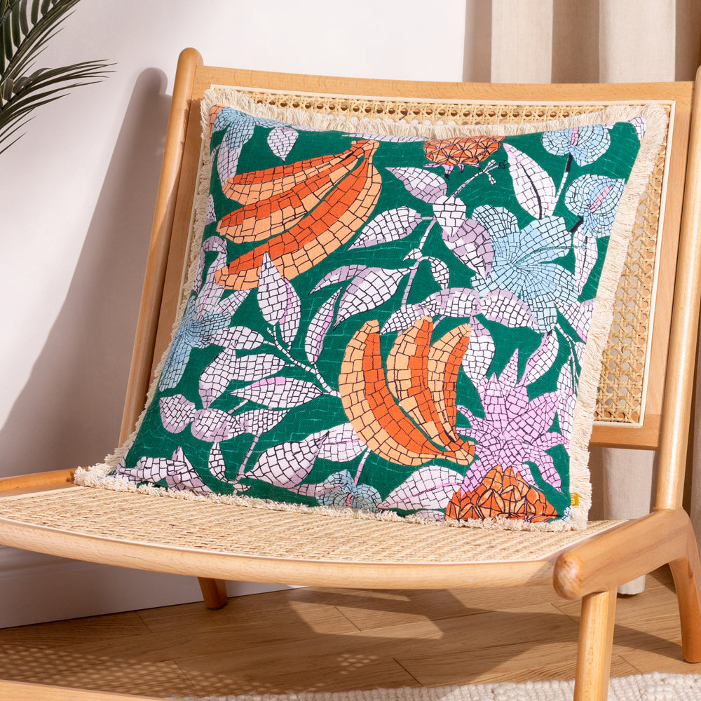 Cypressa Floral Mosaic Cushion