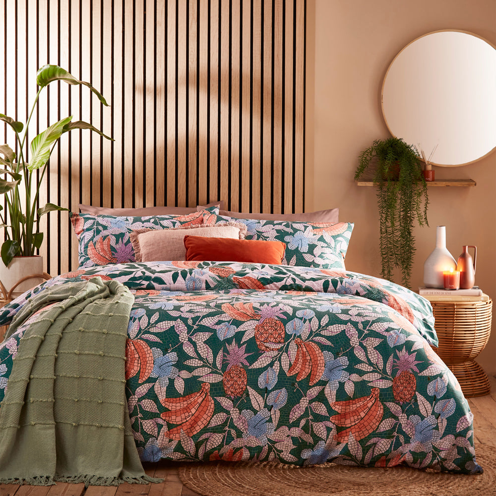 Cypressa Printed Floral Mosaic Duvet Cover Set