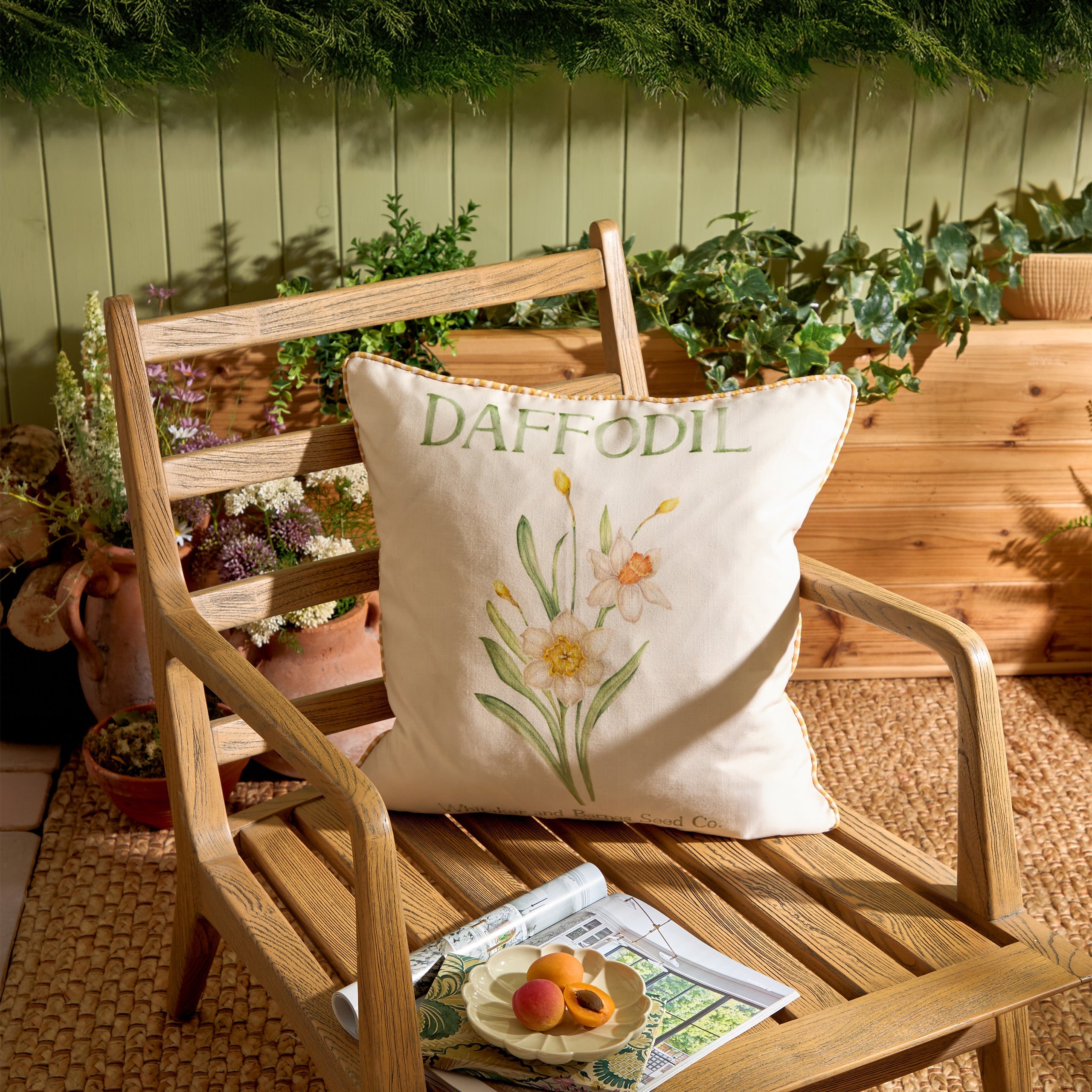 Daffodil Printed Outdoor Cushion