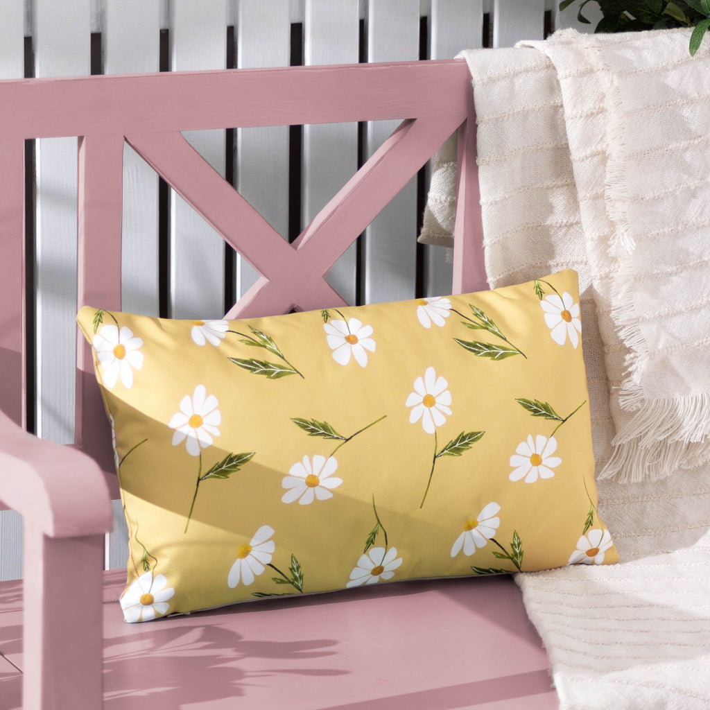 Daisies Floral Reversible Outdoor Cushion