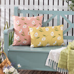 Daisies Floral Reversible Outdoor Cushion