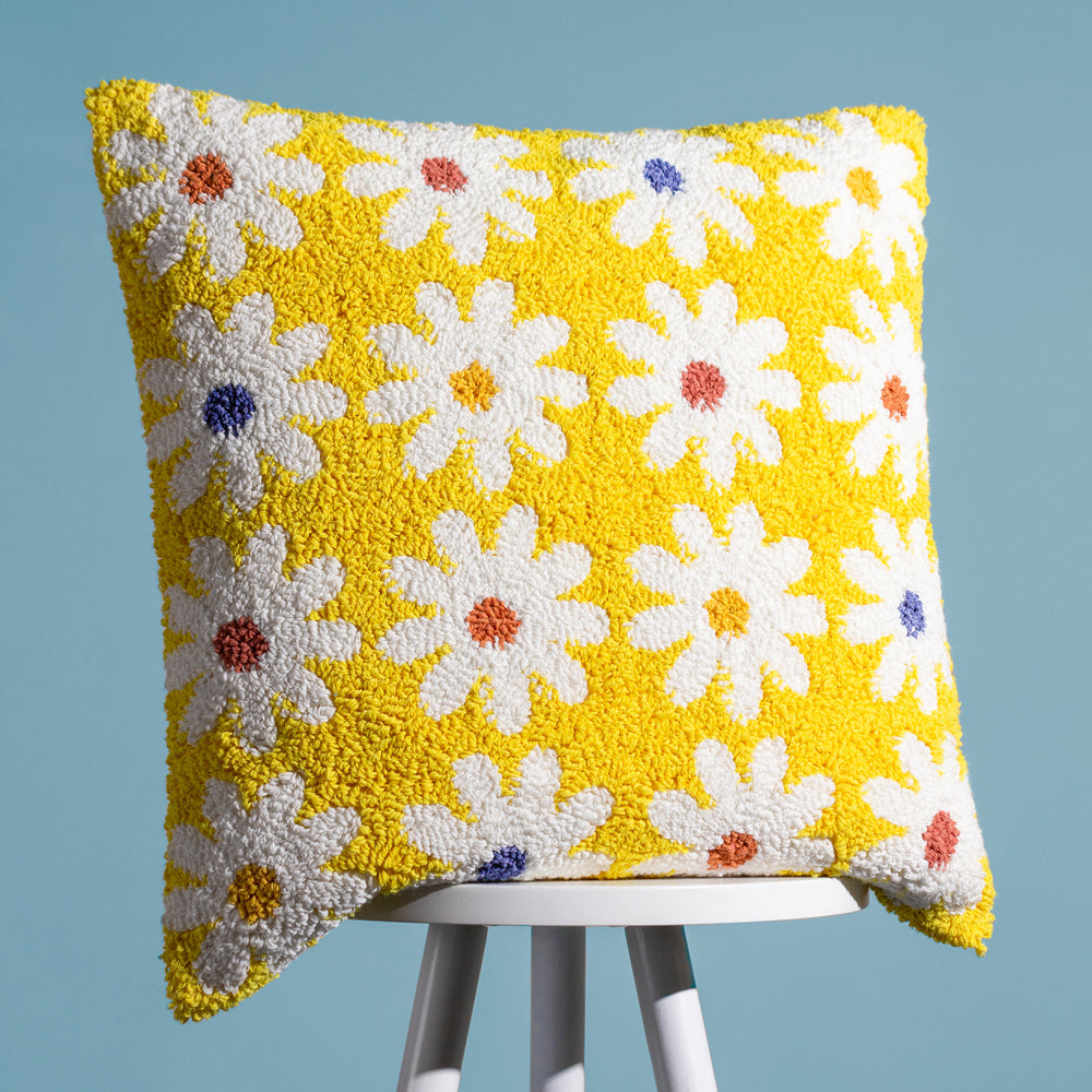 Daisy New Knitted Cushion