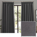 Dawn Textured Blackout Pencil Pleat Curtains
