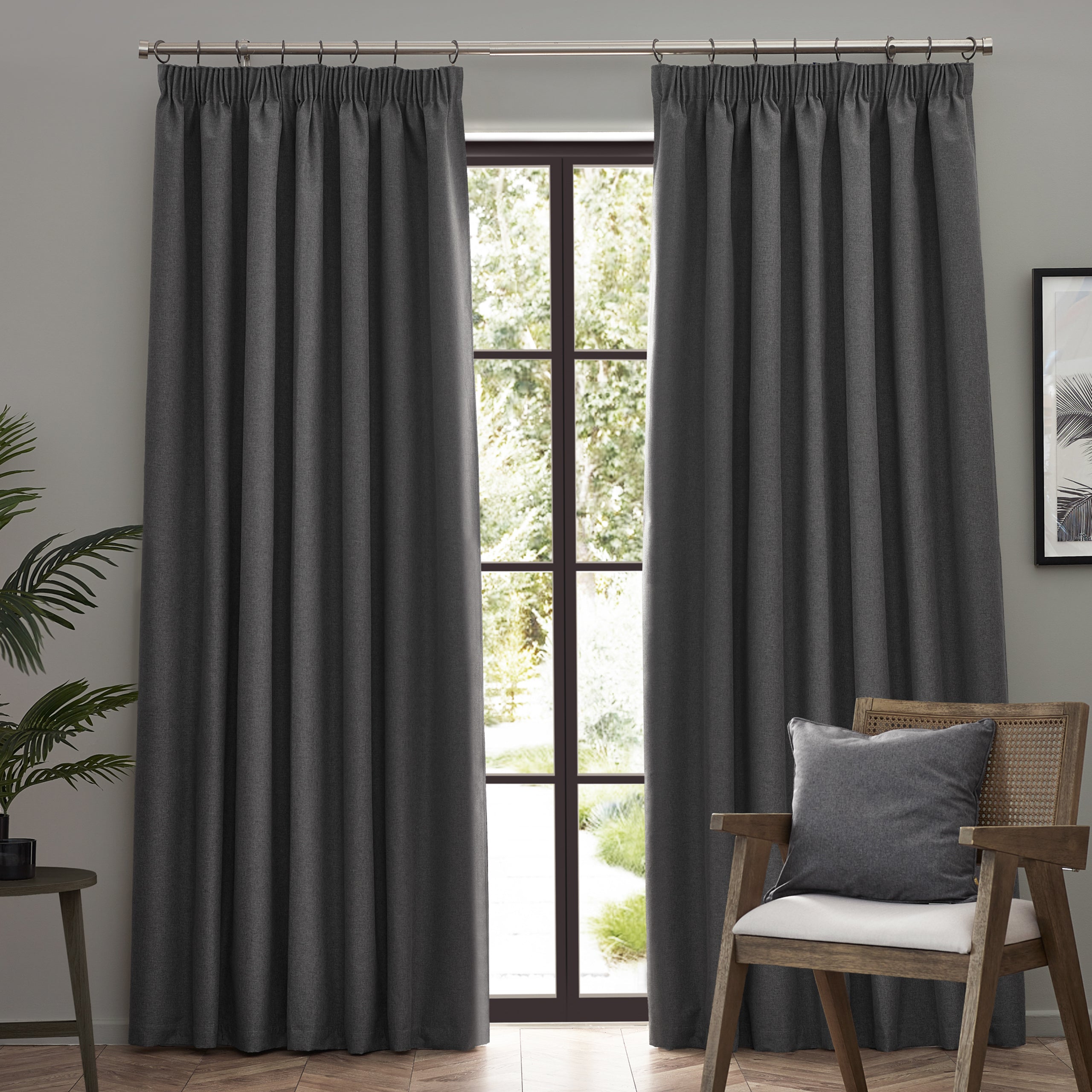 Dawn Textured Blackout Pencil Pleat Curtains