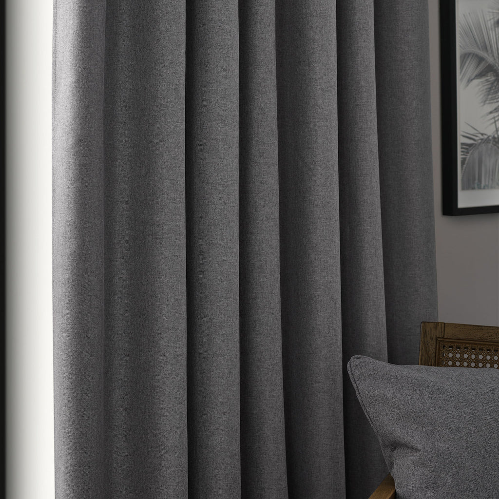 Dawn Textured Blackout Pencil Pleat Curtains
