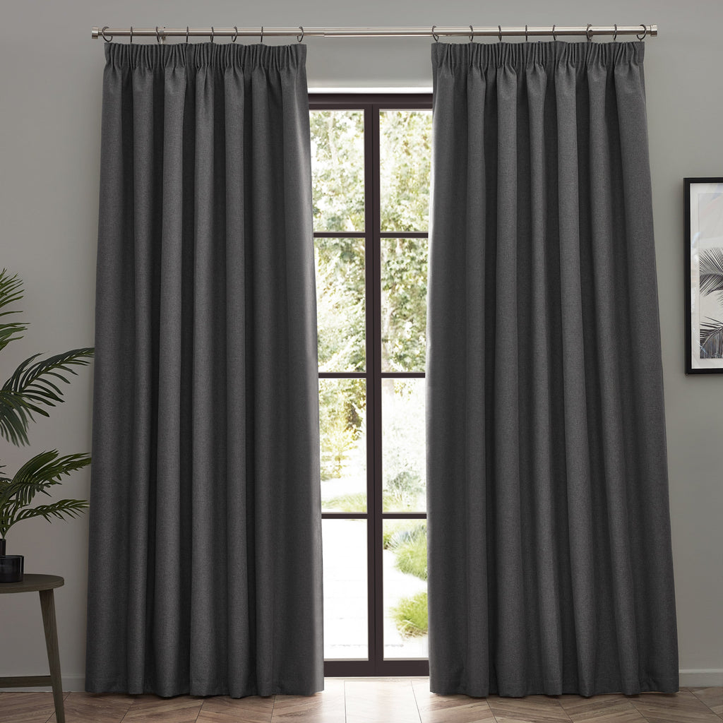 Dawn Textured Blackout Pencil Pleat Curtains