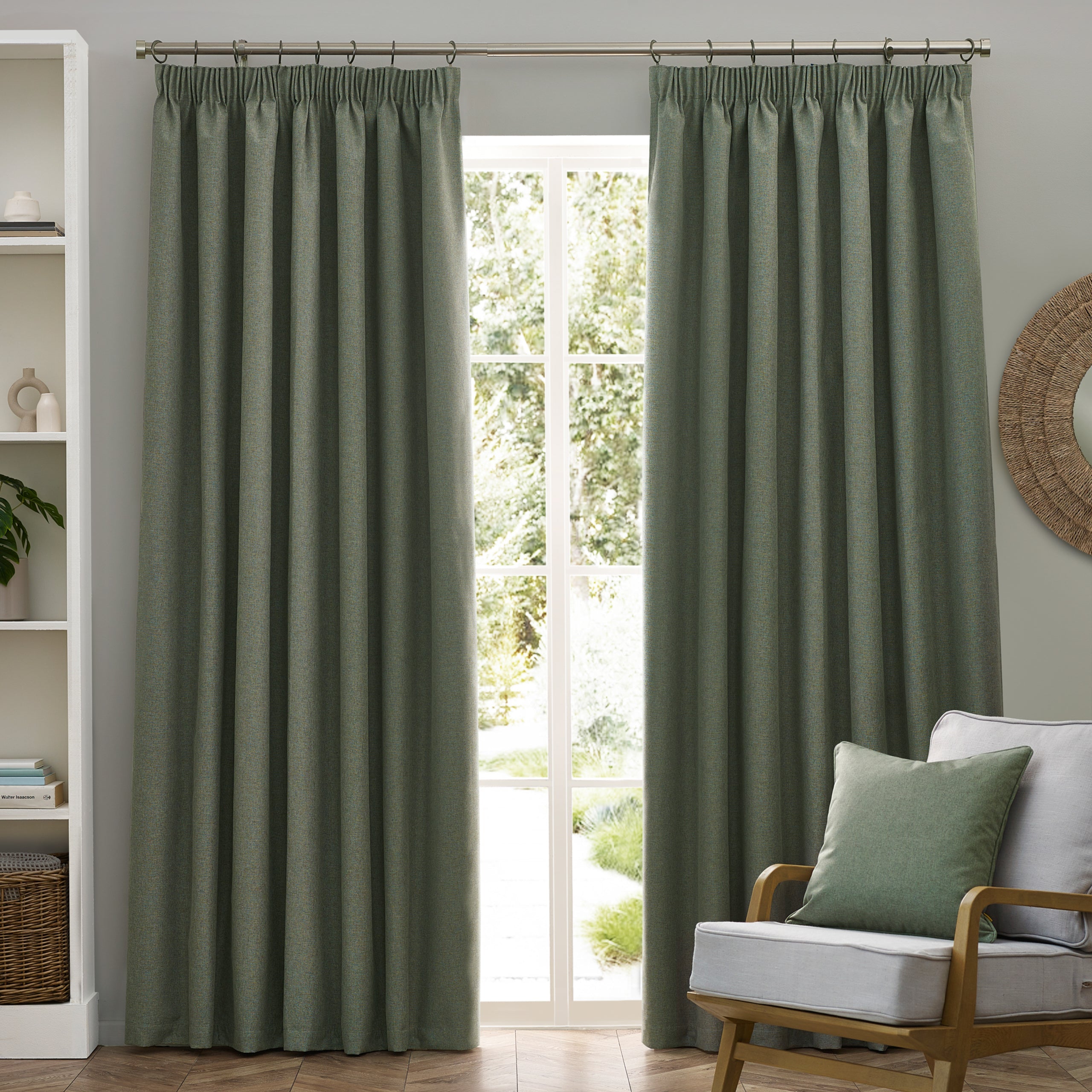 Dawn Textured Blackout Pencil Pleat Curtains