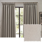 Dawn Textured Blackout Pencil Pleat Curtains