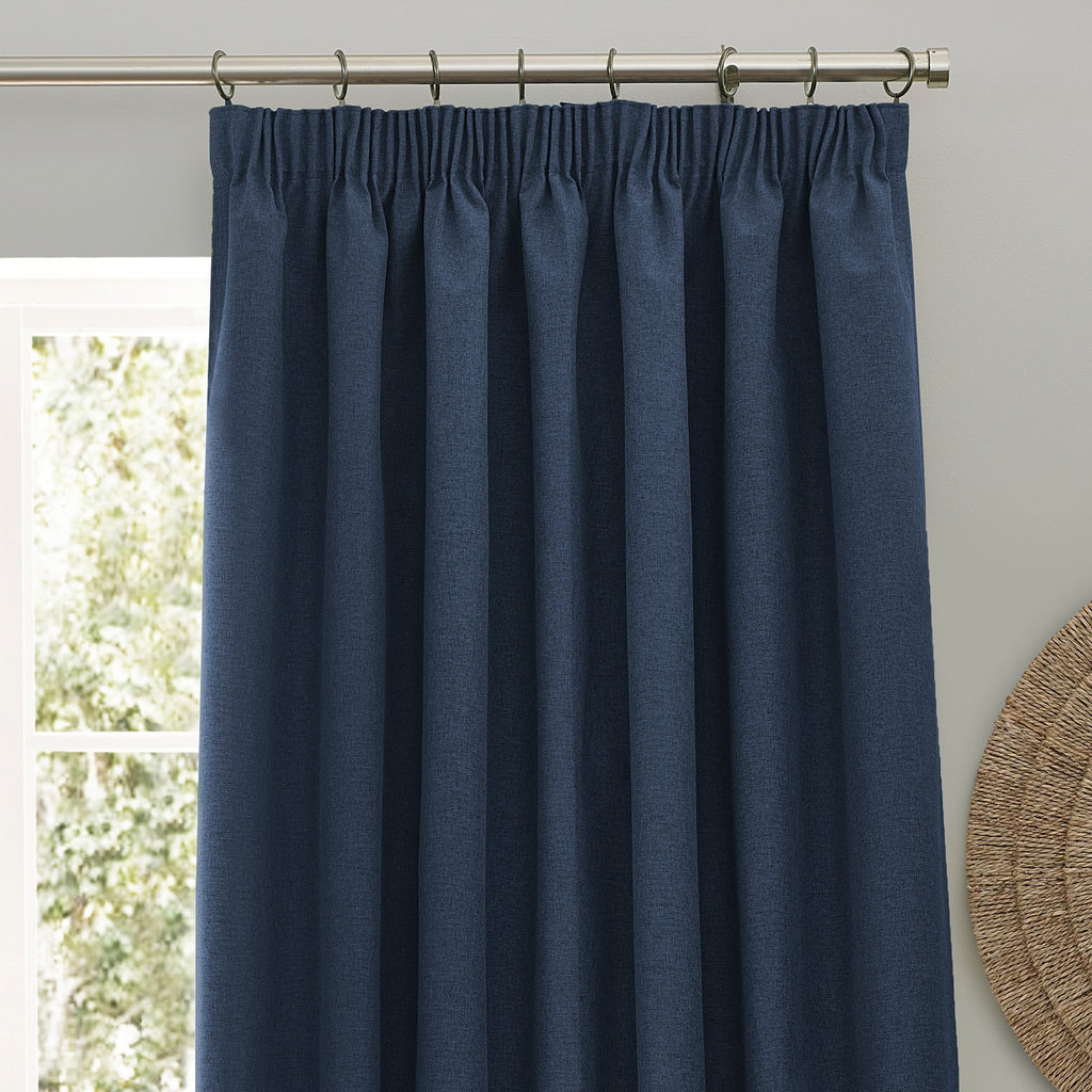 Dawn Textured Blackout Pencil Pleat Curtains