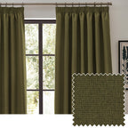 Dawn Textured Blackout Pencil Pleat Curtains