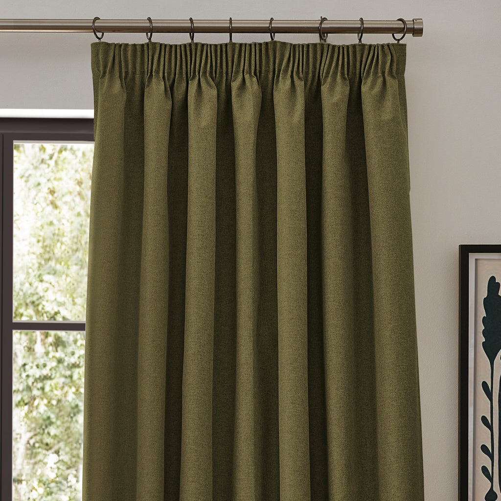 Dawn Textured Blackout Pencil Pleat Curtains