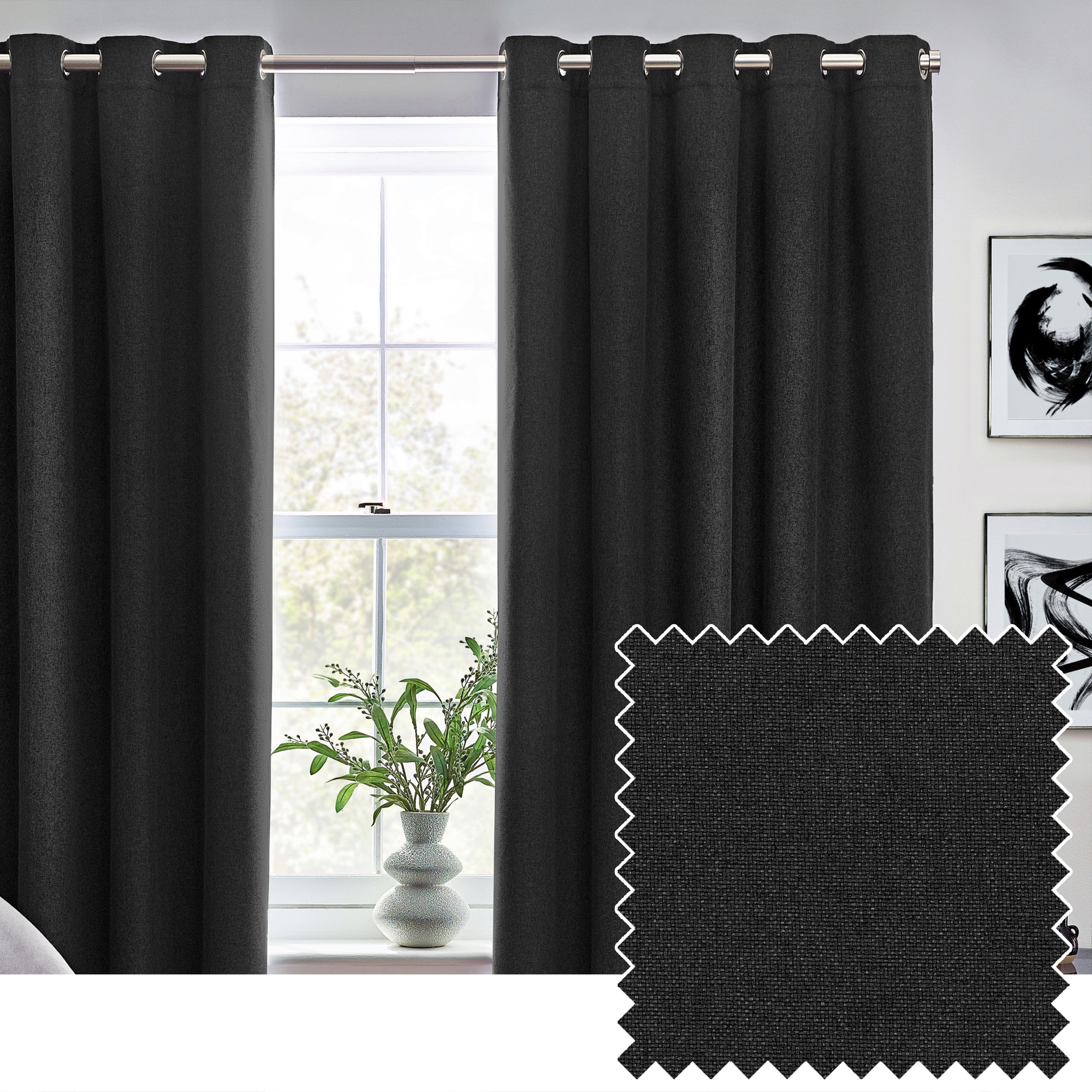 Dawn Textured out Eyelet Curtains