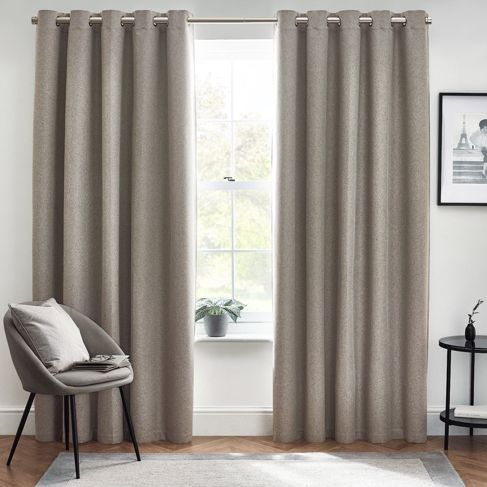 Dawn Textured Blackout Eyelet Curtains