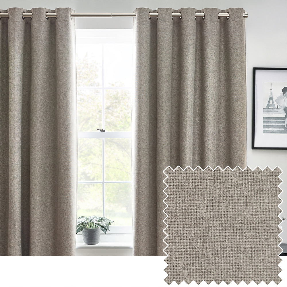 Dawn Textured Blackout Eyelet Curtains