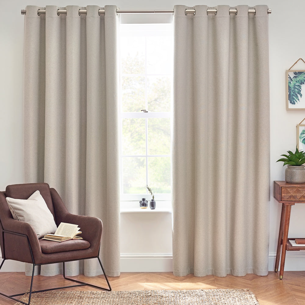 Dawn Textured Blackout Eyelet Curtains