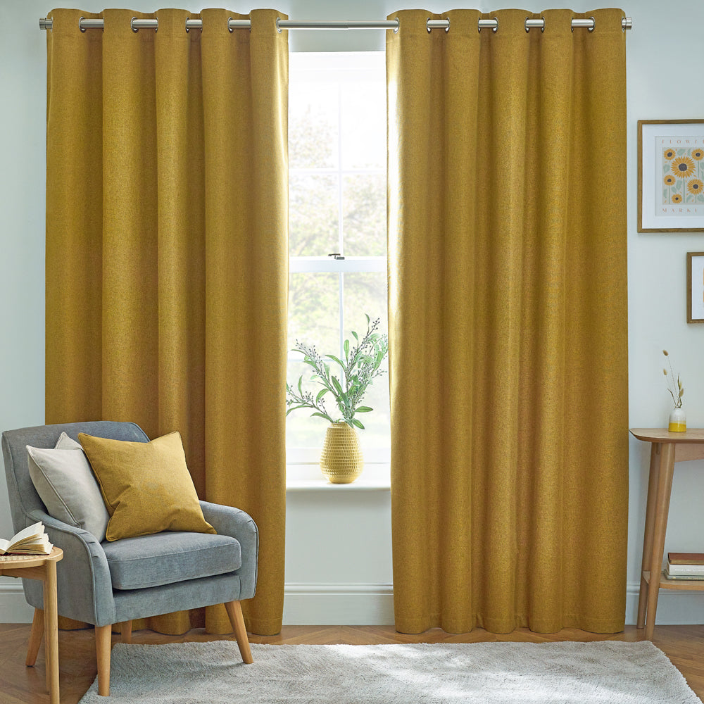Dawn Textured Blackout Eyelet Curtains