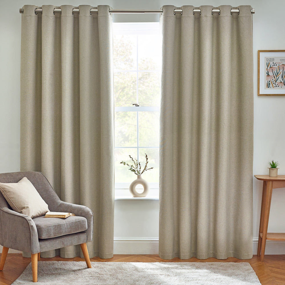 Dawn Textured Blackout Eyelet Curtains