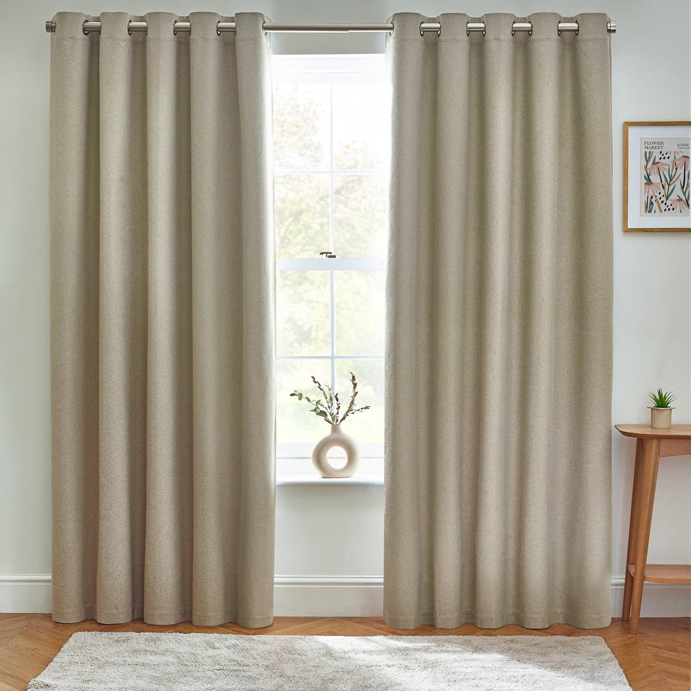 Dawn Textured Blackout Eyelet Curtains