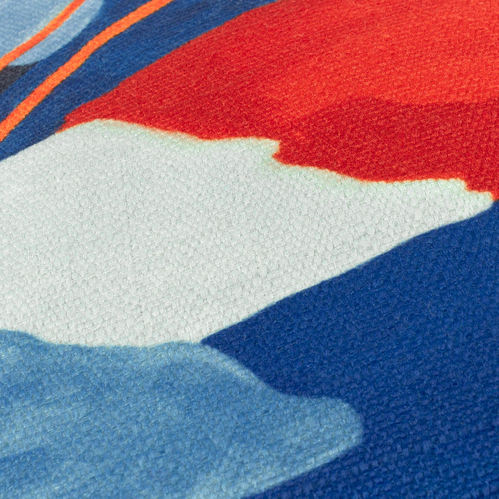 D'Azure Abstract Piped Cushion