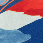 D'Azure Abstract Piped Cushion