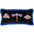 Darkling Beetles Embroidered Velvet Cushion