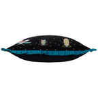 Darkling Beetles Embroidered Velvet Cushion