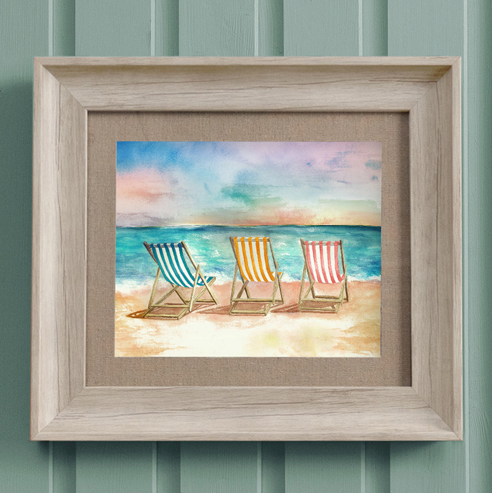 Deck Chair Framed Print