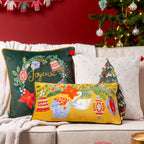 Deck The Halls Baubles Rectangular Cushion