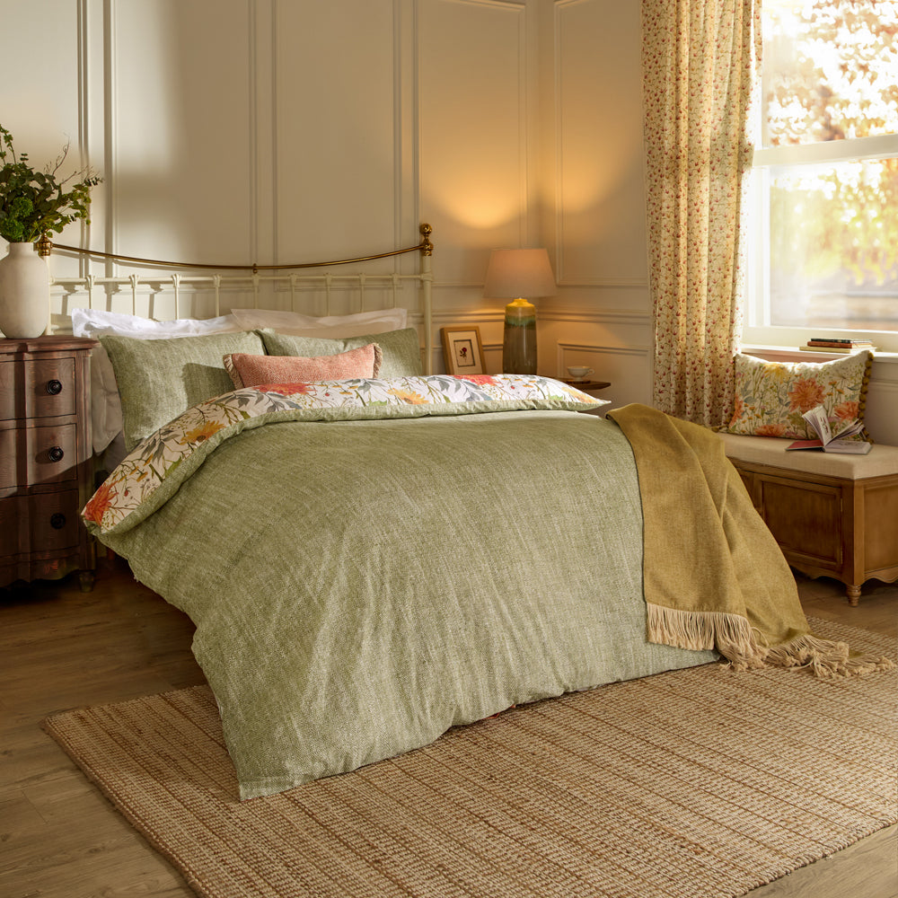 Delamere 100% Cotton Reversible Duvet Cover Set