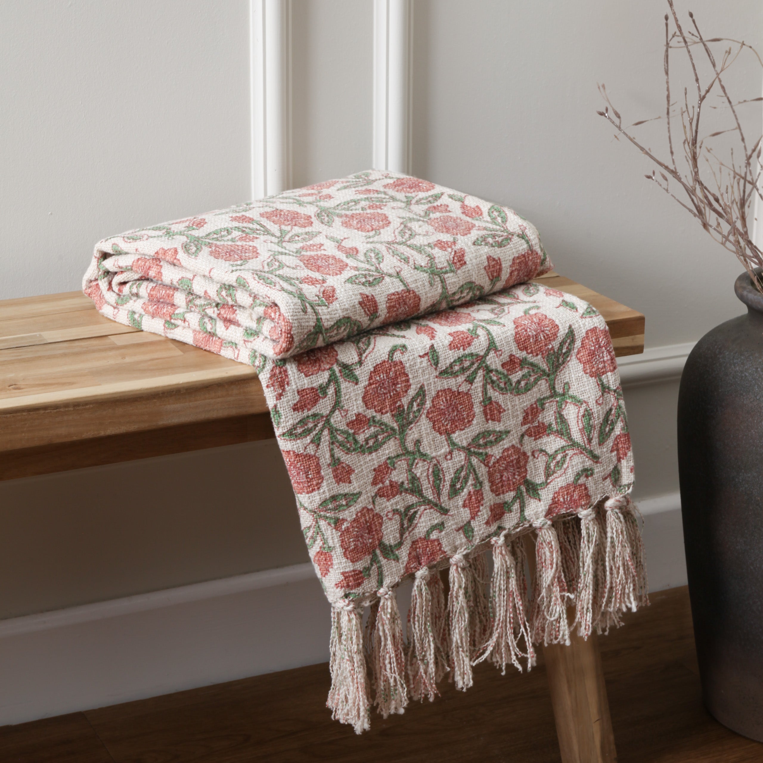 Delphine Printed Cotton Throw
