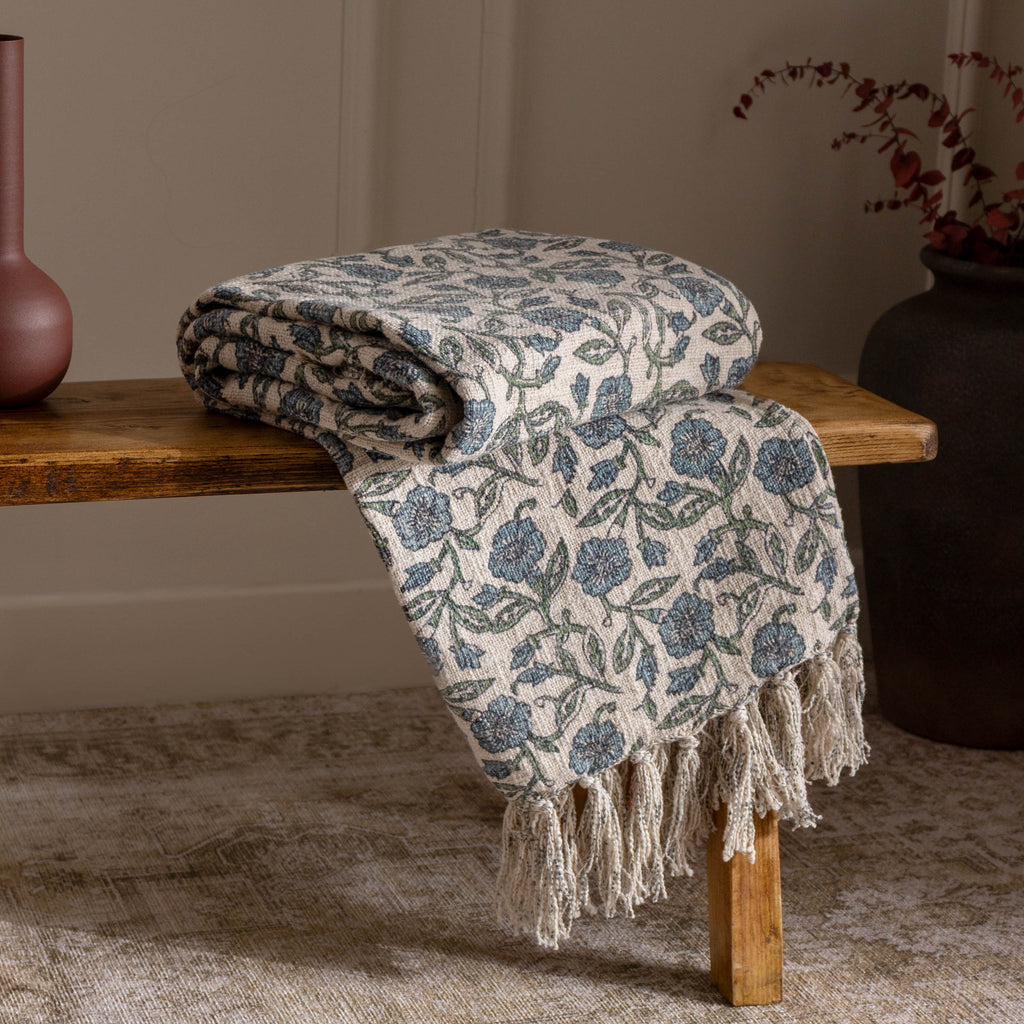 Delphine Printed Cotton Throw