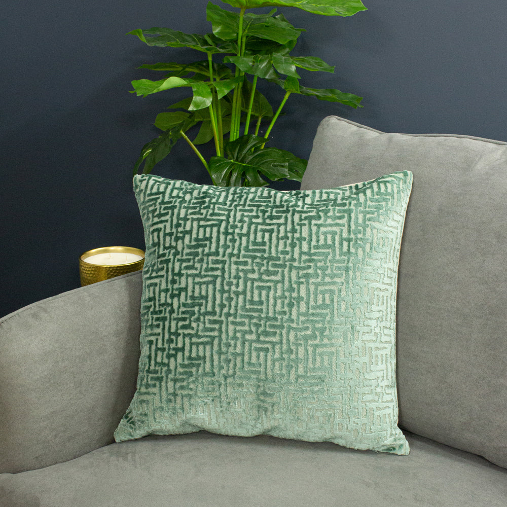 Delphi Velvet Jacquard Cushion