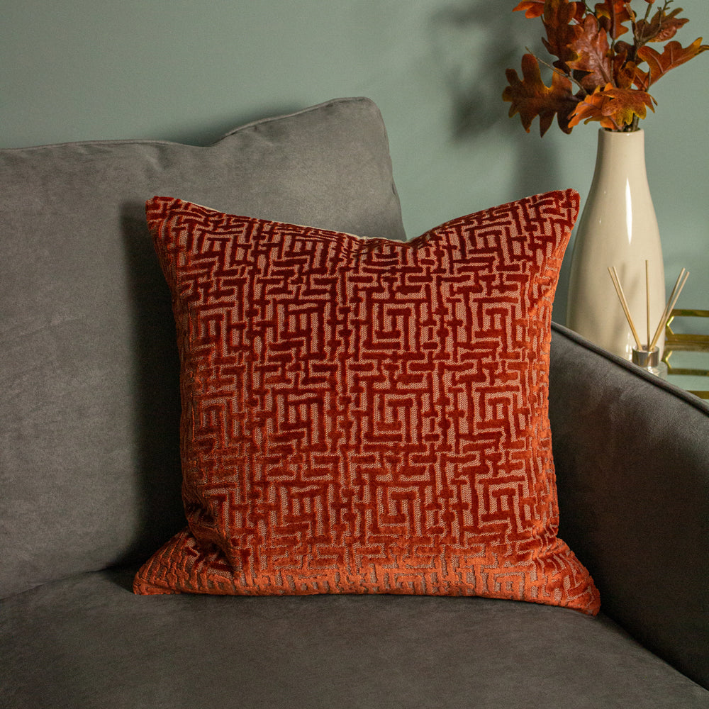 Delphi Velvet Jacquard Cushion