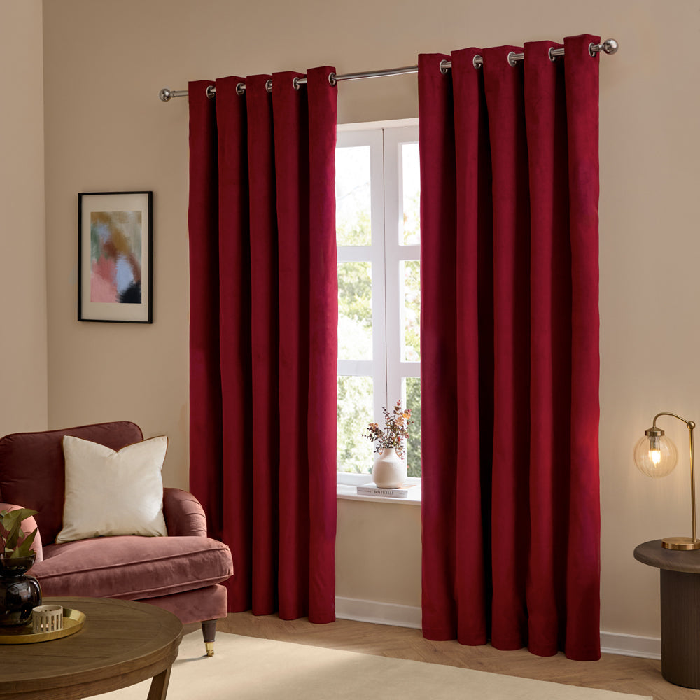 The Ultimate Velvet Blackout Eyelet Curtains