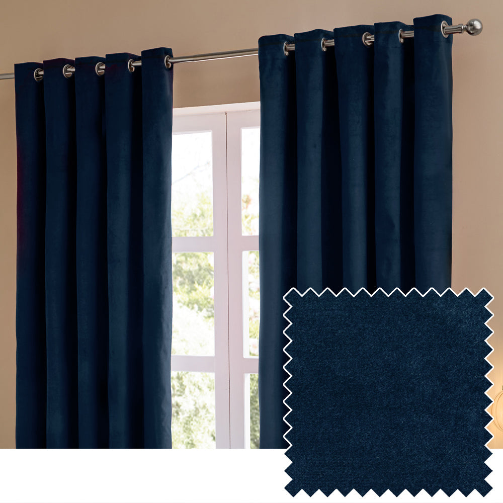 The Ultimate Velvet Blackout Eyelet Curtains