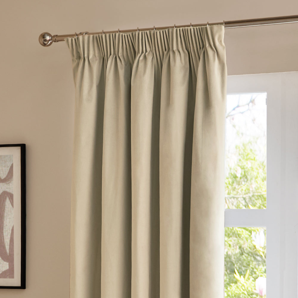The Ultimate Velvet Room Darkening Pencil Pleat Curtains