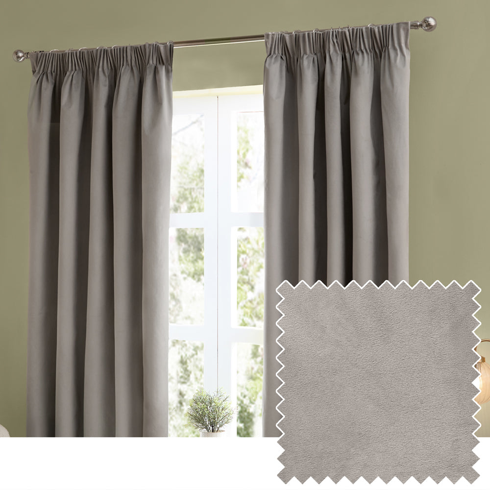 The Ultimate Velvet Room Darkening Pencil Pleat Curtains